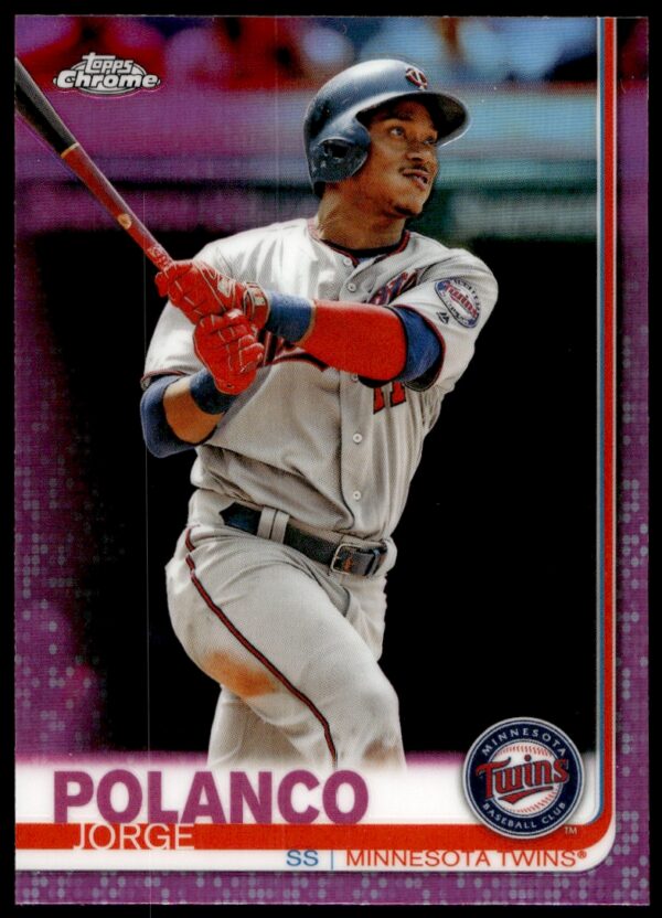 2019 Topps Chrome Jorge Polanco Pink Refractor #81 (Front)