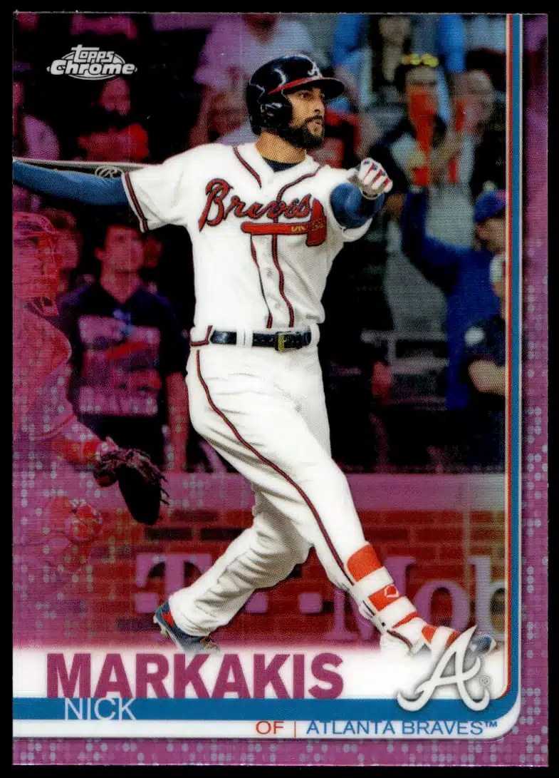 2019 Topps Chrome Nick Markakis Pink Refractor #145 (Front)