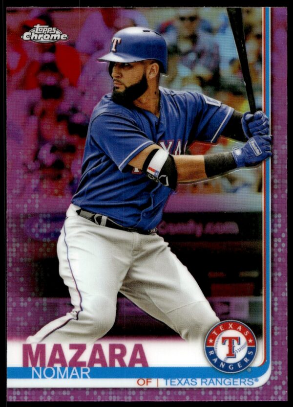 2019 Topps Chrome Nomar Mazara Pink Refractor #26 (Front)