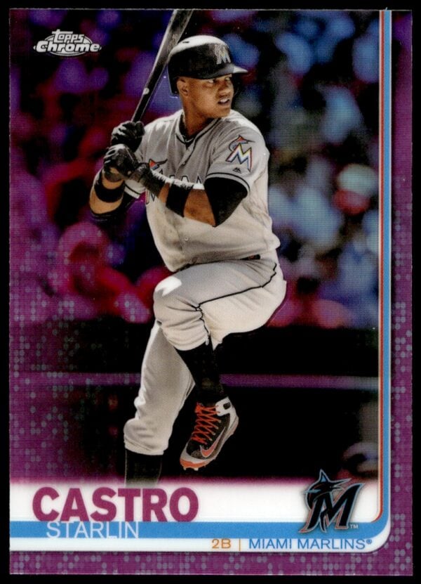 2019 Topps Chrome Starlin Castro Pink Refractor #171 (Front)