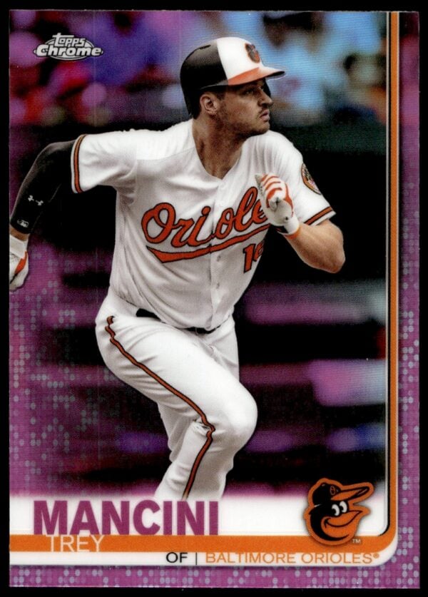 2019 Topps Chrome Trey Mancini Pink Refractor #47 (Front)