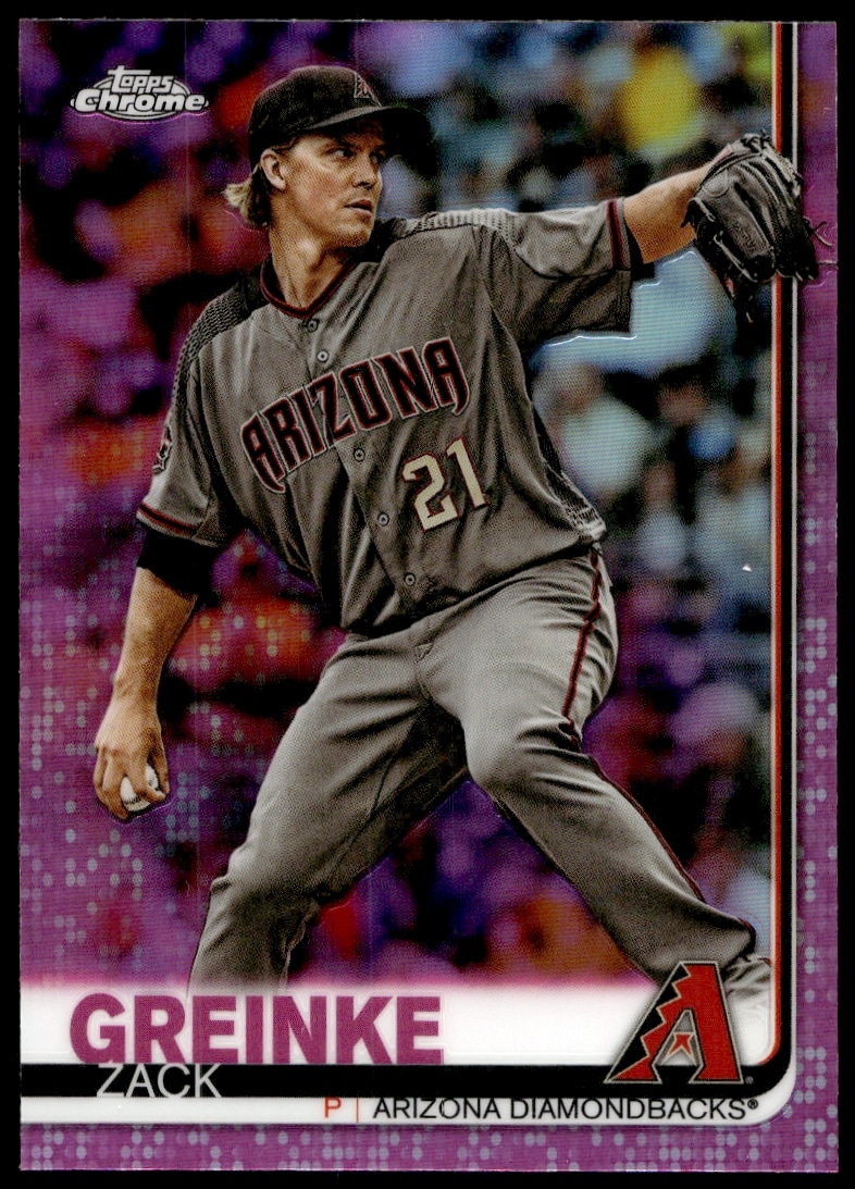 2019 Topps Chrome Zack Greinke Pink Refractor #23 (Front)