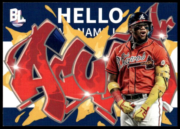 2023 Topps Big League Ronald Acuna Jr. Roll Call Wildstyle Edition #RC-9 (Front)