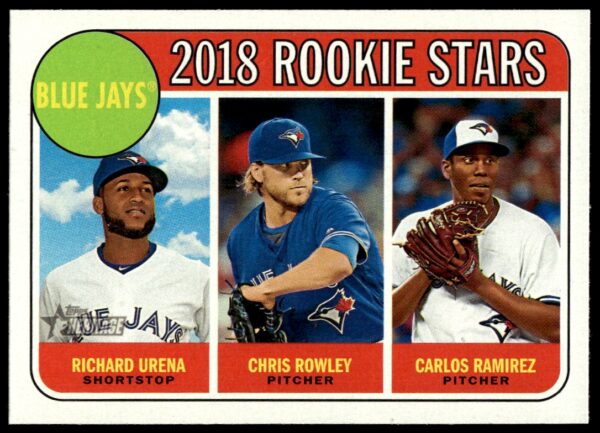 2018 Topps Heritage Carlos Ramirez / Chris Rowley / Richard Urena #379 (Front)