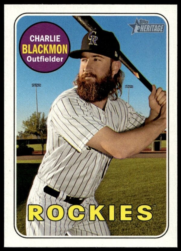 2018 Topps Heritage Charlie Blackmon #24 (Front)