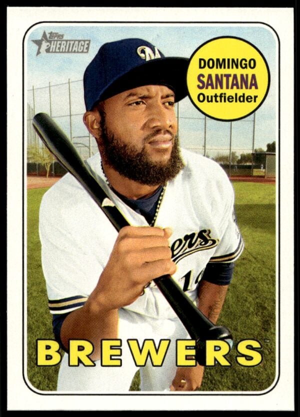 2018 Topps Heritage Domingo Santana #13 (Front)