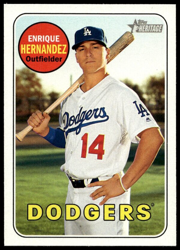 2018 Topps Heritage Enrique Hernandez #373 (Front)