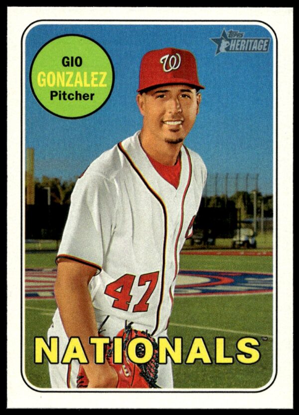 2018 Topps Heritage Gio Gonzalez #33 (Front)