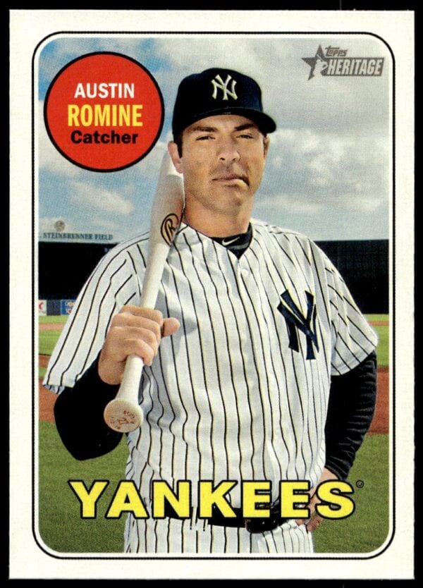 2018 Topps Heritage High Number Austin Romine #635 (Front)