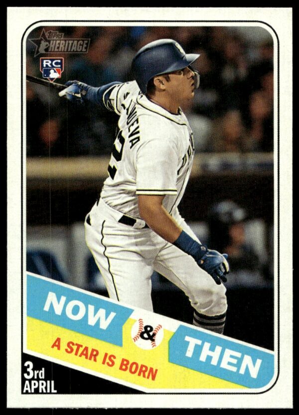 2018 Topps Heritage High Number Christian Villanueva Now & Then #NT-8 (Front)