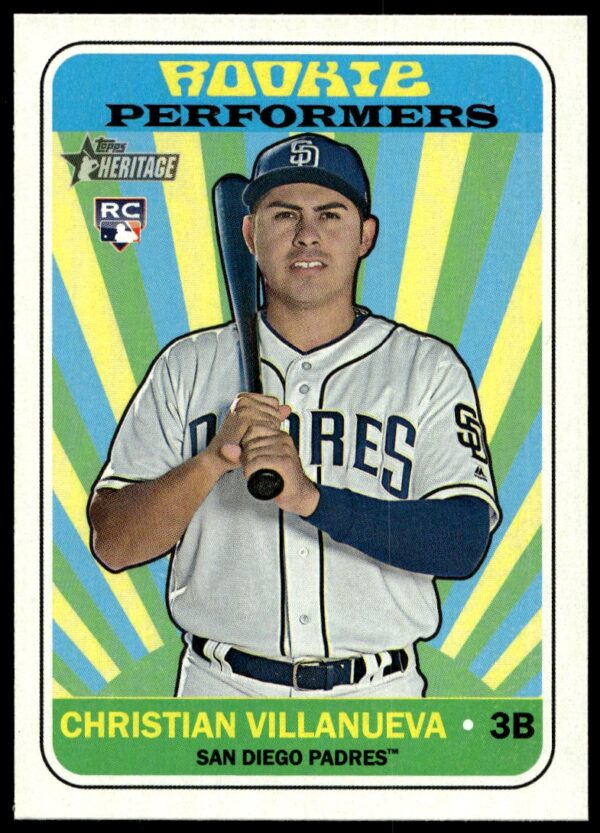 2018 Topps Heritage High Number Christian Villanueva Rookie Performers #RP-CV (Front)