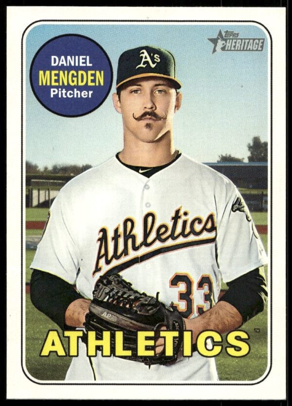 2018 Topps Heritage High Number Daniel Mengden #525 (Front)