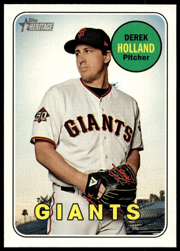 2018 Topps Heritage High Number Derek Holland #690 (Front)