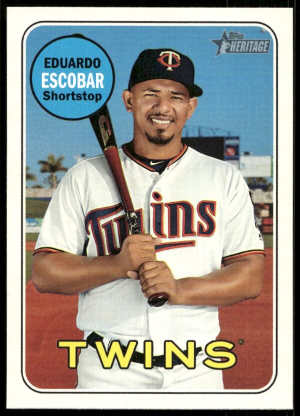 2018 Topps Heritage High Number Eduardo Escobar #538 (Front)