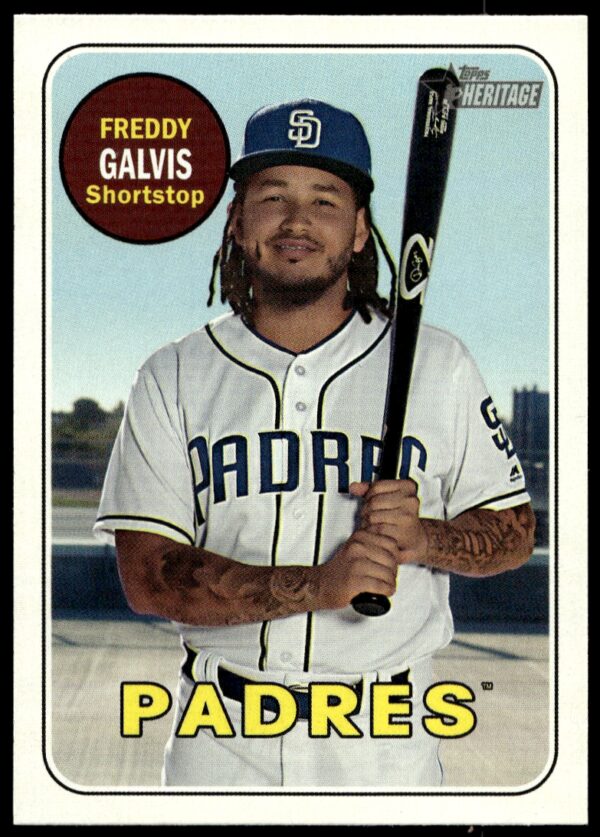 2018 Topps Heritage High Number Freddy Galvis #595 (Front)