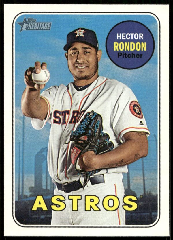 2018 Topps Heritage High Number Hector Rondon #596 (Front)