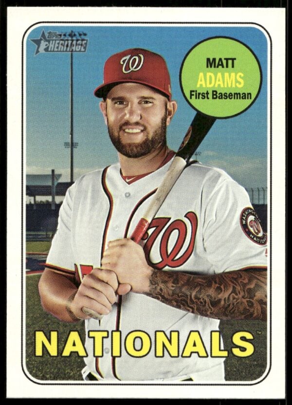 2018 Topps Heritage High Number Matt Adams #537 (Front)