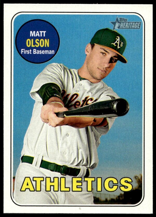 2018 Topps Heritage Matt Olson #302 (Front)