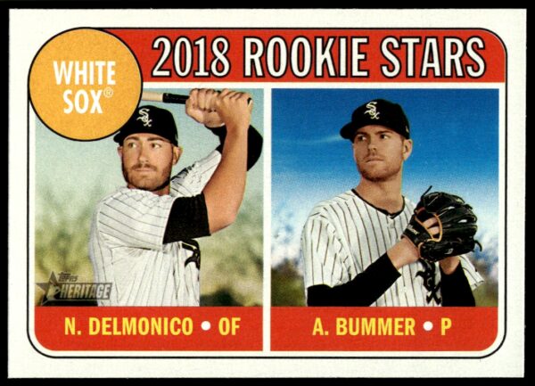 2018 Topps Heritage Nickey Delmonico / Aaron Bummer #173 (Front)