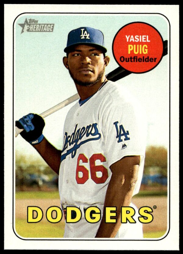 2018 Topps Heritage Yasiel Puig #327 (Front)