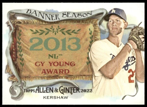 2022 Topps Allen & Ginter Clayton Kershaw Banner Seasons #BS-31 (Front)