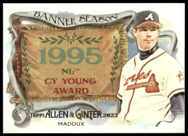 2022 Topps Allen & Ginter Greg Maddux Banner Seasons #BS-26 (Front)