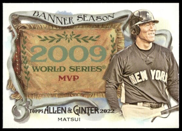 2022 Topps Allen & Ginter Hideki Matsui Banner Seasons #BS-33 (Front)