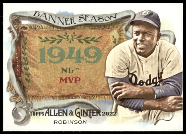 2022 Topps Allen & Ginter Jackie Robinson Banner Seasons #BS-9 (Front)