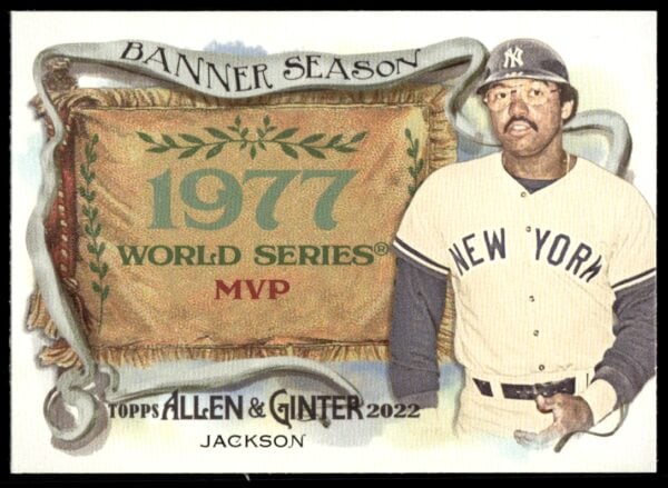 2022 Topps Allen & Ginter Reggie Jackson Banner Seasons #BS-43 (Front)