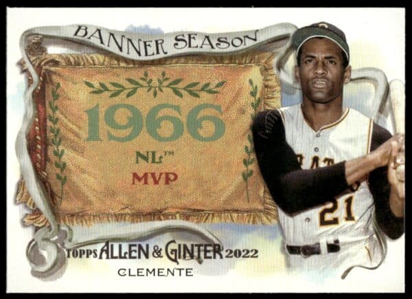 2022 Topps Allen & Ginter Roberto Clemente Banner Seasons #BS-14 (Front)