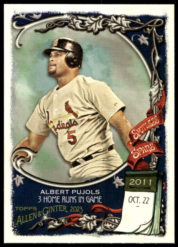 2023 Topps Allen & Ginter Albert Pujols Spotless Spans #SS-41 (Front)