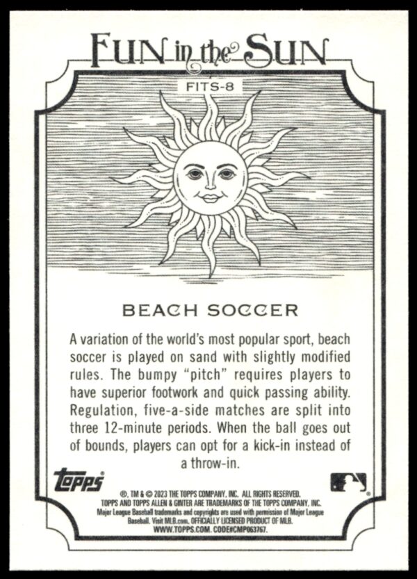 2023 Topps Allen & Ginter Beach Soccer Fun in the Sun #FITS-8 (Back)