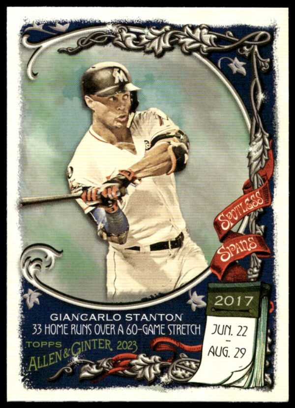 2023 Topps Allen & Ginter Giancarlo Stanton Spotless Spans #SS-36 (Front)