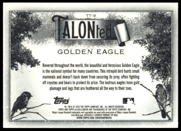 2023 Topps Allen & Ginter Golden Eagle Talonted #TT-9 (Back)