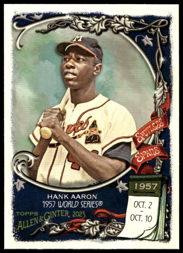 2023 Topps Allen & Ginter Hank Aaron Spotless Spans #SS-48 (Front)