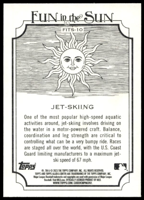 2023 Topps Allen & Ginter Jet-Skiing Fun in the Sun #FITS-10 (Back)