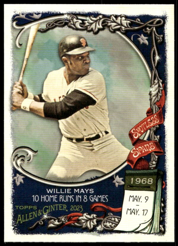 2023 Topps Allen & Ginter Willie Mays Spotless Spans #SS-32 (Front)