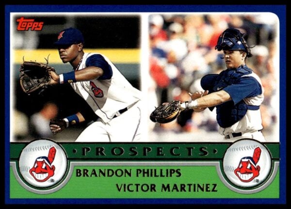 2003 Topps Brandon Phillips / Victor Martinez #675 (Front)