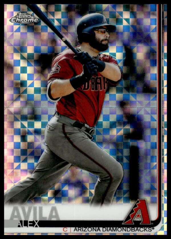 2019 Topps Chrome Alex Avila X-Fractor #458 (Front)