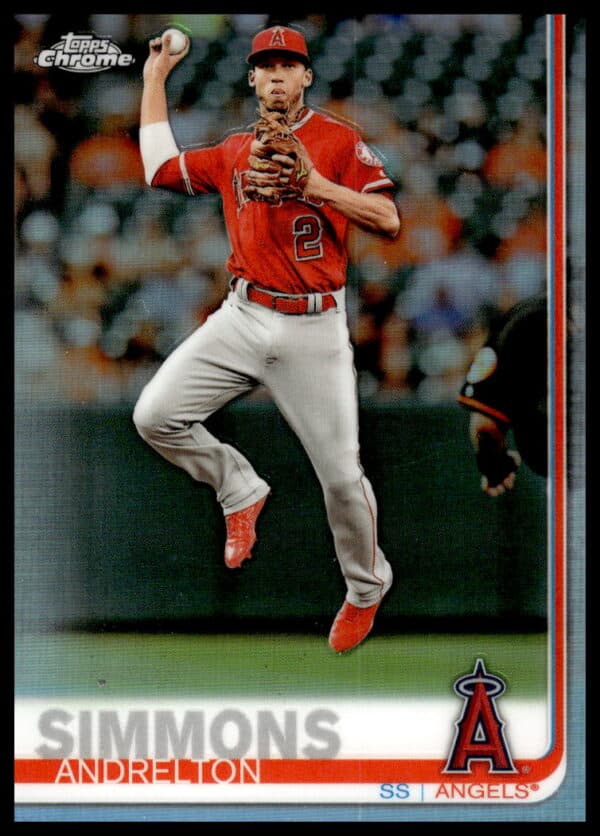 2019 Topps Chrome Andrelton Simmons Rainbow Foil #255 (Front)