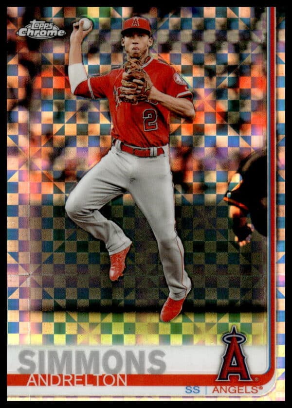 2019 Topps Chrome Andrelton Simmons X-Fractor #255 (Front)