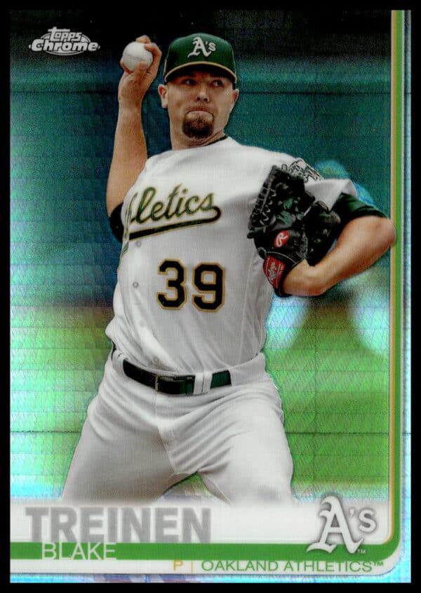 2019 Topps Chrome Blake Treinen Prism Refractor #144 (Front)