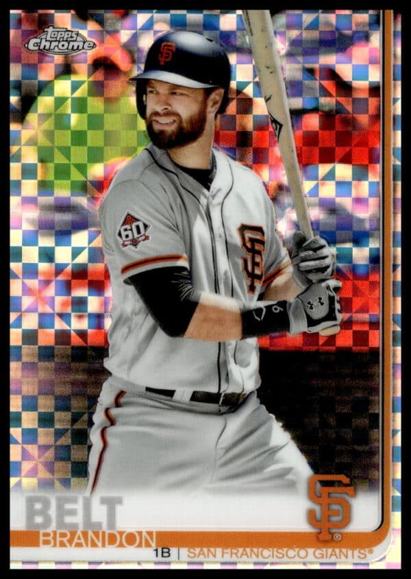 2019 Topps Chrome Brandon Belt X-Fractor #125 (Front)