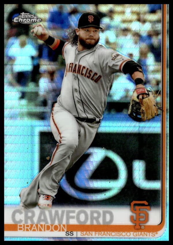 2019 Topps Chrome Brandon Crawford Prism Refractor #190 (Front)