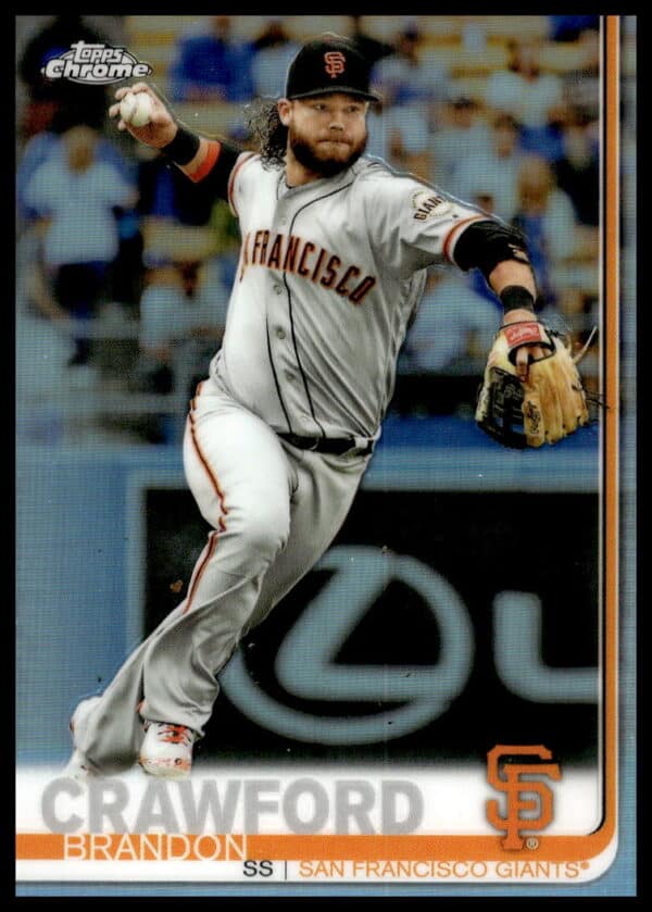 2019 Topps Chrome Brandon Crawford Rainbow Foil #190 (Front)