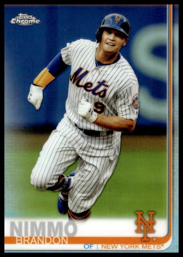 2019 Topps Chrome Brandon Nimmo Rainbow Foil #8 (Front)