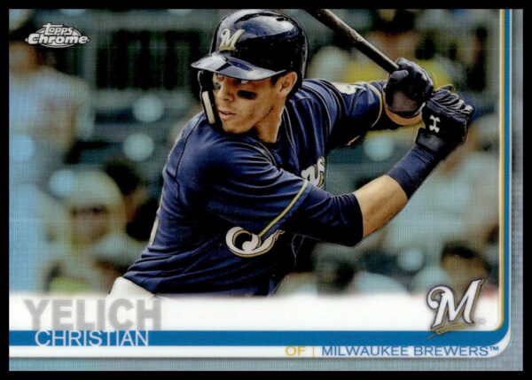 2019 Topps Chrome Christian Yelich Rainbow Foil #300a (Front)