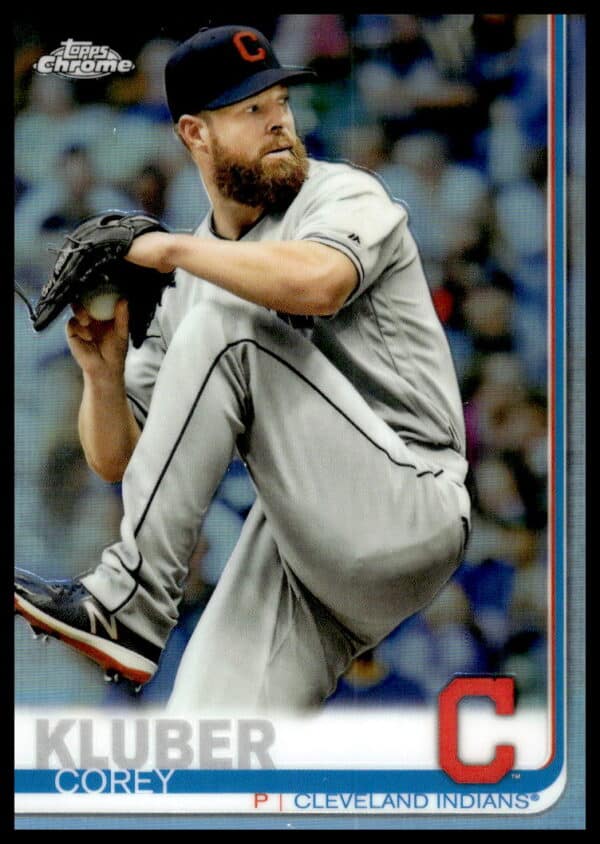 2019 Topps Chrome Corey Kluber Rainbow Foil #188 (Front)