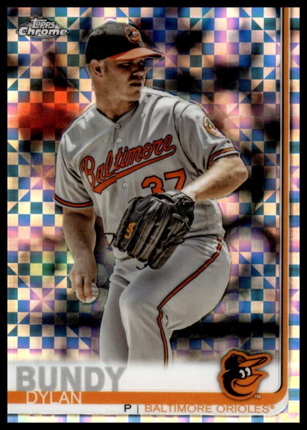 2019 Topps Chrome Dylan Bundy X-Fractor #5 (Front)