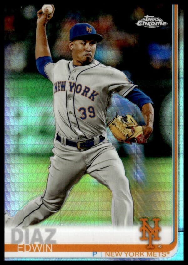 2019 Topps Chrome Edwin Diaz Prism Refractor #74 (Front)